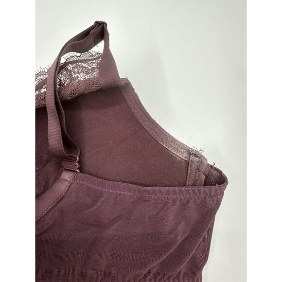 Auden Womens Bra Size 46DD Purple Floral Lacy The Sublime Adjustable - Picture 8 of 9